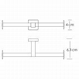 Держатель туалетной бумаги, двойной Wasserkraft Lippe K-6596D