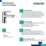 Смеситель для умывальника, Niagara, Milardo, NIASB00M01