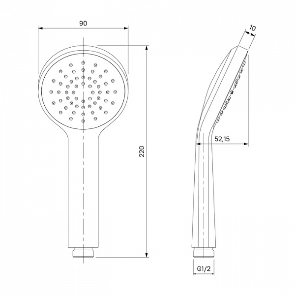 Смеситель с верхним душем, Simp, Milardo, SIMSB1FM06