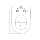 Универсальное сиденье для унитаза, 001, дюропласт, Soft Close, Easy Fix, IDDIS, 001DPSEi31