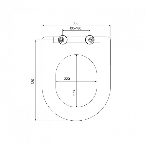 Универсальное сиденье для унитаза, 001, дюропласт, Soft Close, Easy Fix, IDDIS, 001DPSEi31
