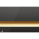 Клавиша смыва AlcaPlast M1728-5 черная/золотая