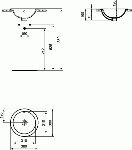 Раковина Ideal Standard Connect 40 см E5051MA