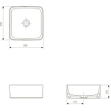 Раковина Cersanit Crea Square UM-CRE35/1-oc-S