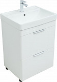 Тумба под раковину Aquanet Ирис new 60 белый глянец (2 ящика) 00310152