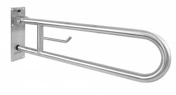 Поручень полукруглый для людей с ограниченными возможностями. Длина поручня 850мм. Отделка поручня: Матовый