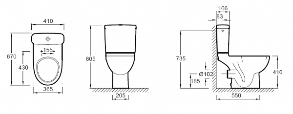 Унитаз-компакт напольный Jacob Delafon Odeon Up 4956CK-00