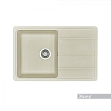 Мойка для кухни Aquaton Аманда прямоугольная с крылом жемчуг 1A712832AD240