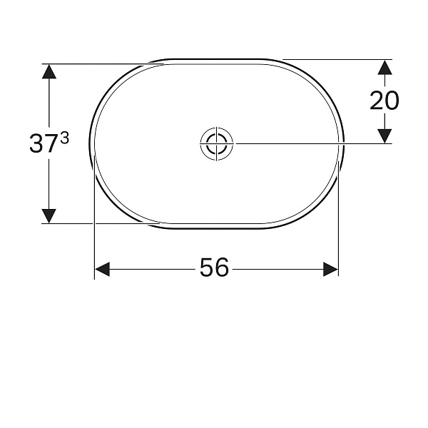 Раковина накладная Geberit Variform 60 см 500.730.01.2