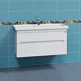 Тумба для умыв. "Лондон-100" 2 ящ, подвес. (ум. Фостер 100) Санта