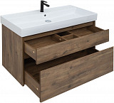 Тумба под раковину Aquanet Nova Lite 100 дуб рустикальный (2 ящика) 00249521