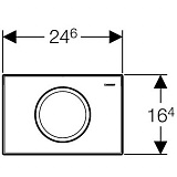 Клавиша смыва Geberit Delta 11 115.120.46.1 хром матовый