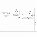 Смеситель для ванны c длинным изливом Bravat Stream-D F637163C-01A