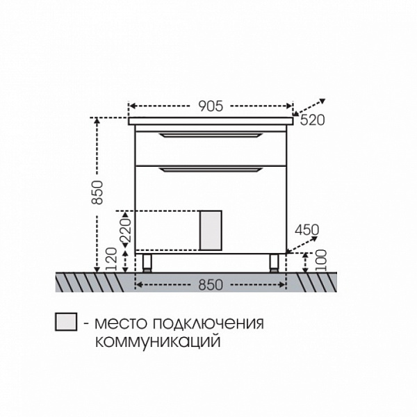Тумба под раковину Марсель 90 напольная Санта 225009л