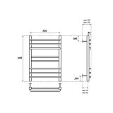 Полотенцесушитель водяной Point Омега PN90156S П8 500x600, хром