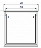 Зеркало Акватон Беатриче 86x86 1A191802BEM60