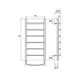 Полотенцесушитель водяной Point Афина PN04158BR П6 500x800, бронза
