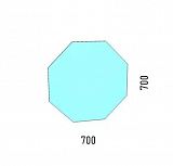 Зеркало Corozo LED "Каре 700х700" V, 8 граней, сенсор
