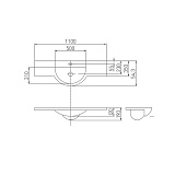 Раковина под тумбу Акватон - ЛАЦИО 110 1A701931LC010