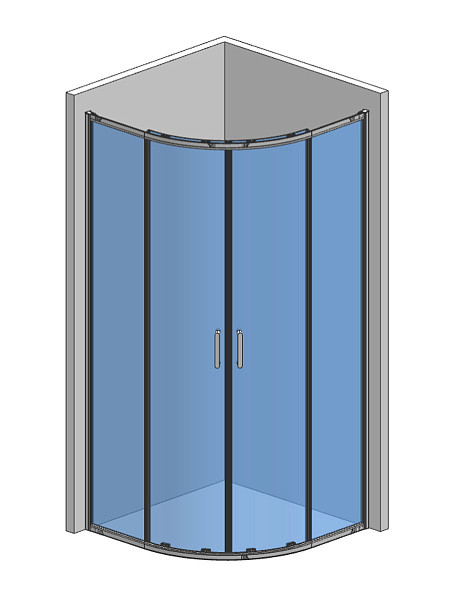 Душевой уголок AQUAme 900*900*1950мм., стекло 6мм, цвет профиля хром.  Размер