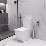 Унитаз GR-4493 Cristal (670*350*825) напольный с толстой крышкой, 1 место