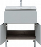 Тумба под раковину Aquanet Алвита New 70 1 ящик, 2 дверцы, серый 00303899