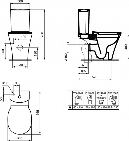 Бачок для унитаза Ideal Standard Connect Air E073901