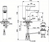 Смеситель Ideal Standard Connect Air A7014AA для раковины с донным клапаном