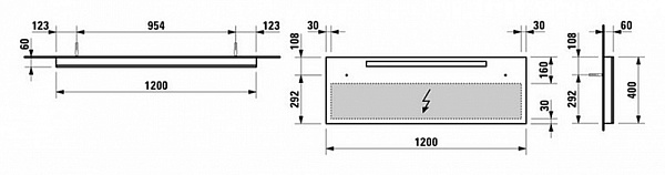 Зеркало Laufen Alessi one 4.4843.1.097.200.1 120x40 с подсветкой