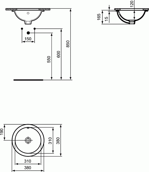 Раковина Ideal Standard Connect 40 см E5052MA