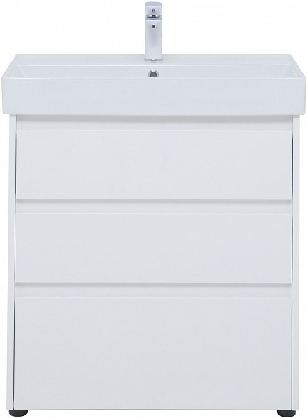 Тумба под раковину Aquanet Nova Lite 75 белый глянец (3 ящика) 00302472