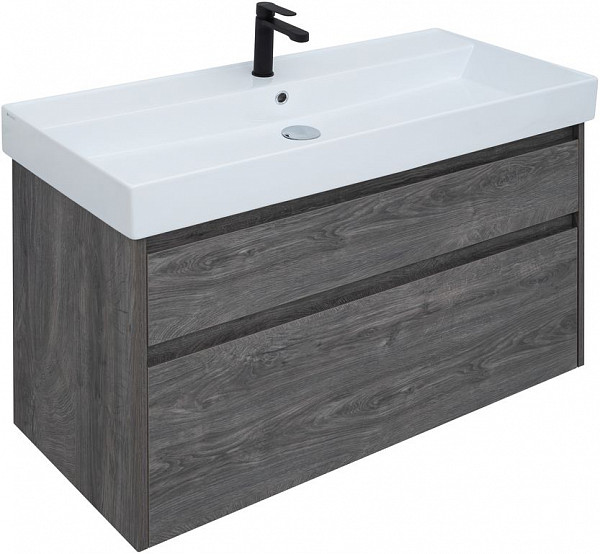 Тумба под раковину Aquanet Nova Lite 100 дуб рошелье (2 ящика) 00242582