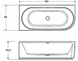 Акриловая ванна Riho Desire Velvet White 184x84 правая B087001105