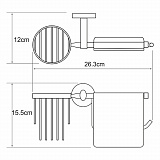 Держатель туалетной бумаги и освежителя Wasserkraft Rhein K-6259
