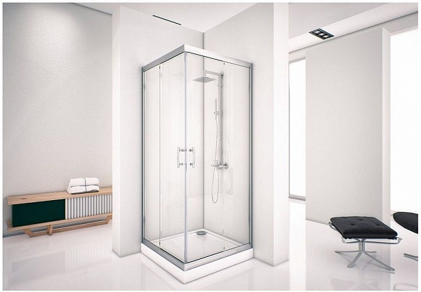 Душевой уголок Aquanet Alfa Cube NAA1142 100x100, прозрачное стекло NAA1142