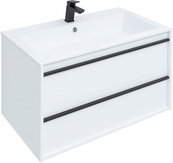Тумба под раковину Aquanet Lino 90 белый матовый 00253904