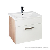 Тумба для ванной комнаты, подвесная, белая/под дерево, 60 см, Mirro, IDDIS, MIR60W0i95. Подходит умывальник 0016000U28