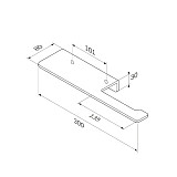 A7454300 Sense L Держатель для туалетной бумаги с полкой