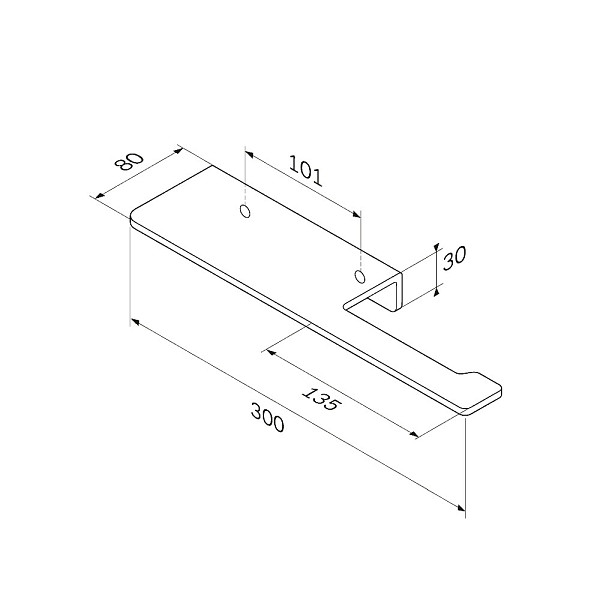 A7454300 Sense L Держатель для туалетной бумаги с полкой
