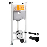 Сет: OLI 120 ECO Sanitarblock pneumatic+Панель KARISMA, хр гл+Унитаз Point Меркурий, чёрн PN41831BM