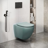 Унитаз GR-4411MNMS Color (550*365*395) МЯТНЫЙ МАТОВЫЙ подвесной БЕЗОБОДКОВЫЙ