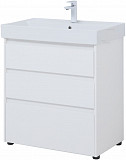 Тумба под раковину Aquanet Nova Lite 75 белый глянец (3 ящика) 00302472