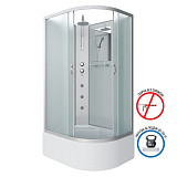 Душ.каб. NG-2310-14LBKTG (1200х800х2100-2400) высокий поддон(40см) стекло МАТОВОЕ 4 места