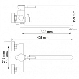 Смеситель для ванны с длинным изливом Wasserkraft Main 4102L