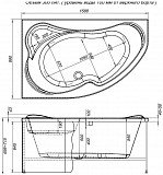 Акриловая ванна Aquanet Capri 160x100 L (с каркасом) 00205476