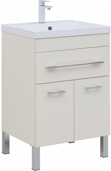 Тумба под раковину Aquanet Верона 60 крем (1 ящик, 2 дверцы) 00304535