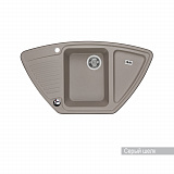 Мойка для кухни Aquaton Лория угловая серый шелк 1A715032LR250