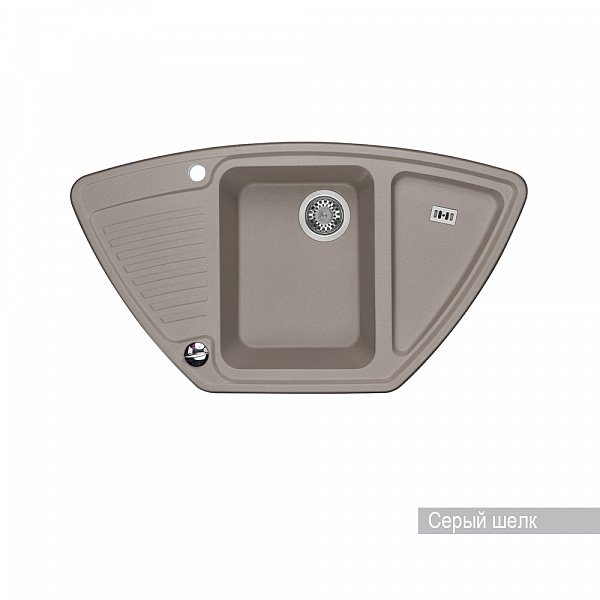 Мойка для кухни Aquaton Лория угловая серый шелк 1A715032LR250