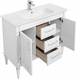 Тумба под раковину Aquanet Селена 105 белый/серебро (3 ящика, 2 дверцы) 00201651