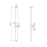 Стойка для душа, хром, Optima Home, IDDIS, OPH70C0i17